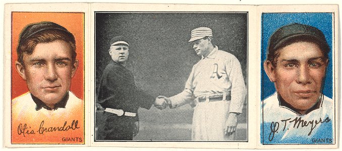 Otis Crandall-J. T. Meyers, New York Giants, baseball card portrait LCCN2008678530
