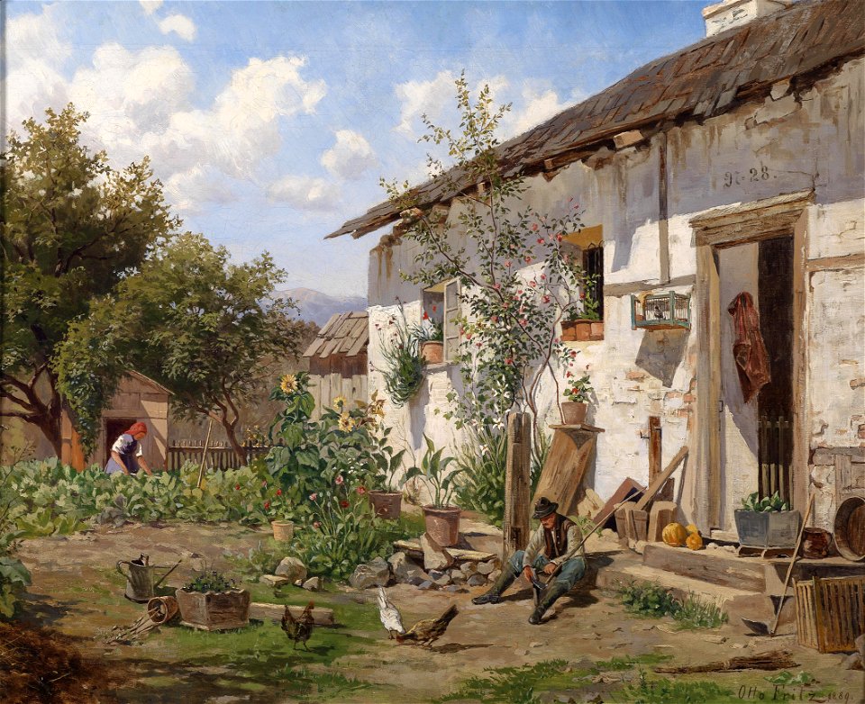 Otto Fritz Bauerngartenidylle 1889