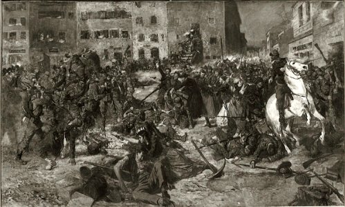 Otto von Faber du Faur - Gefecht in Bazeilles - HST 209 - Bavarian State Painting Collections