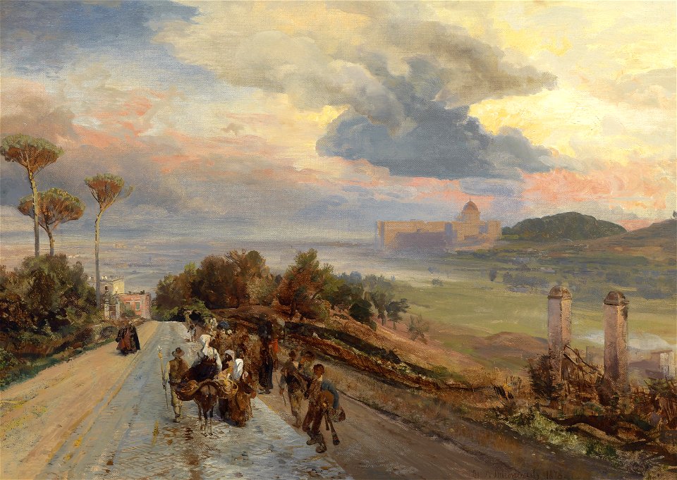 Oswald Achenbach Via Cassia bei Rom 1878