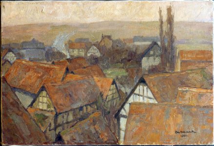 Otto Ubbelohde - Dorfdächer (Goßfelden)