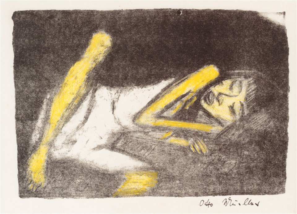 Otto Mueller - Mädchen auf der Liege - 1919