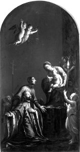 Ottino, Pasquale - The Madonna with St. Lorenzo Giustiniani and a Venetian Nobleman - Google Art Project. Free illustration for personal and commercial use.