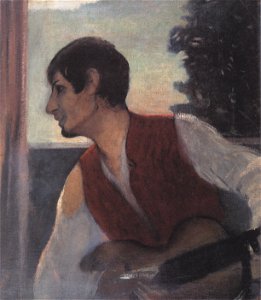 Otto Mueller - Selbstbildnis mit Gitarre - 1903-04