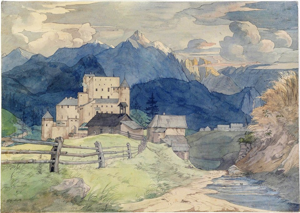 Ernst Ferdinand Oehme - Schloß Naudersberg in Tirol