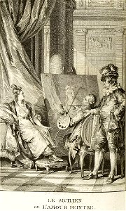 Oeuvres de Molière -Le Sicilien ou L'Amour peintre - Bret - Jean-Michel Moreau