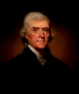 Official Presidential portrait of Thomas Jefferson (by Rembrandt Peale, 1800)