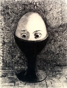 Odilon Redon - L'oeuf 01. Free illustration for personal and commercial use.