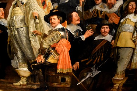 Officers and other members of the militia of district VIII in Amsterdam led by Captain Roelof Bicker and Lieutenant Jan Michielsz. Blaeuw - detail (5)