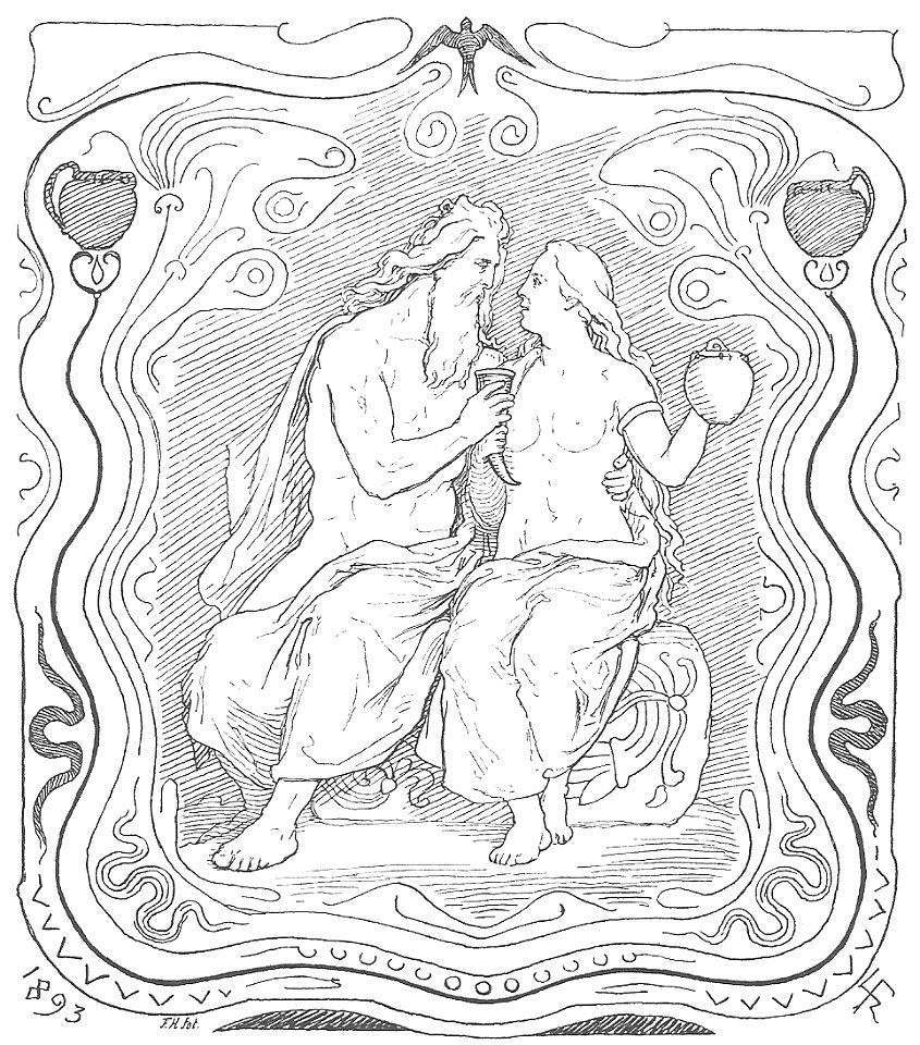 Odin and Gunnlöð by Frølich