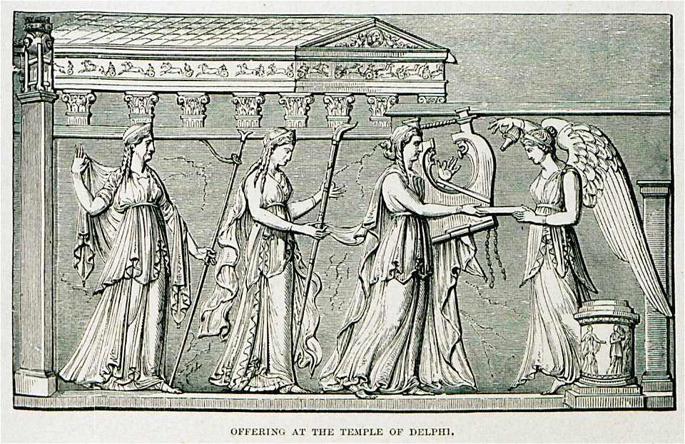 Offering at the temple of Delphi - Wordsworth Christopher - 1882