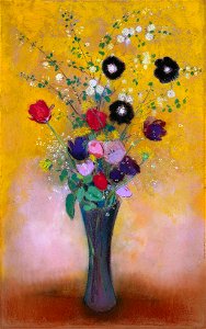 Odilon Redon - Vase of Flowers. Free illustration for personal and commercial use.
