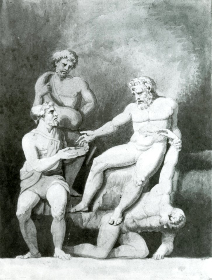 Odysseus macht Polyphem betrunken (Tischbein)