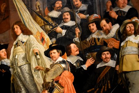 Officers and other members of the militia of district VIII in Amsterdam led by Captain Roelof Bicker and Lieutenant Jan Michielsz. Blaeuw - detail (7)