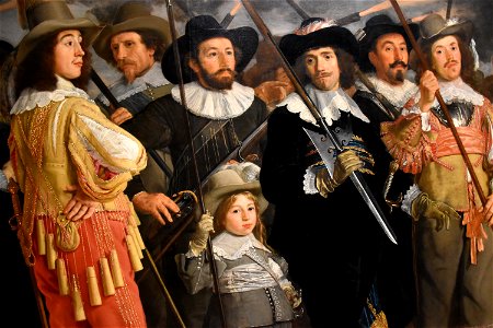 Officers and other members of the militia of district VIII in Amsterdam led by Captain Roelof Bicker and Lieutenant Jan Michielsz. Blaeuw - detail (1)