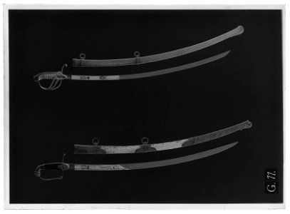 Officerssabel, Frankrike ca 1815-1818, tillåten modell, Sverige - Livrustkammaren - 777-negative