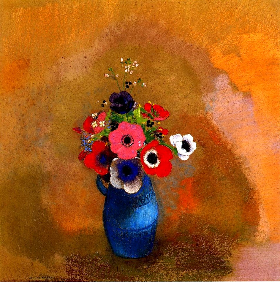 Odilon Redon - Bouquet of anemones