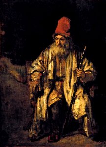 Oil study of an old man with a red hat, Rembrandt van Rijn, c. 1654, Gemäldegalerie, Berlin