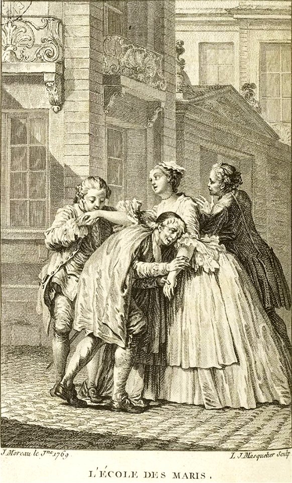 Oeuvres de Molière -L'École des maris - Bret - Louis-Joseph Masquelier