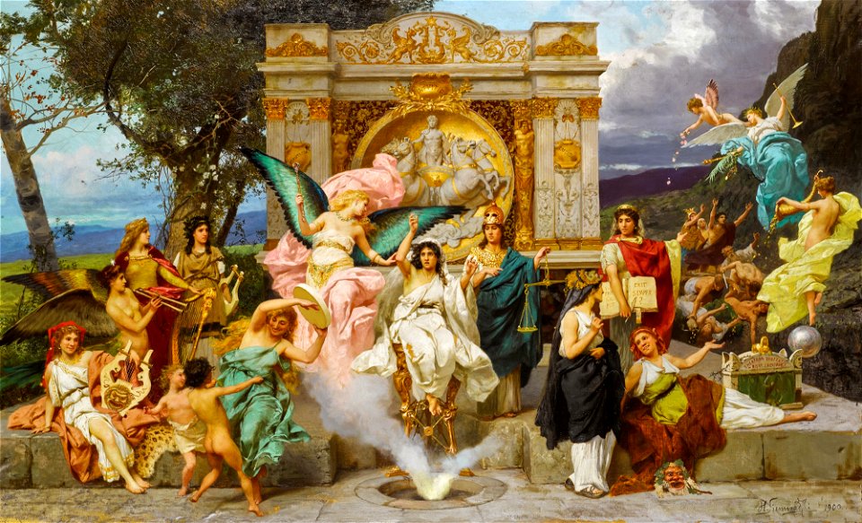 Parnassus by H. Siemiradzki (1900, Sotheby's)