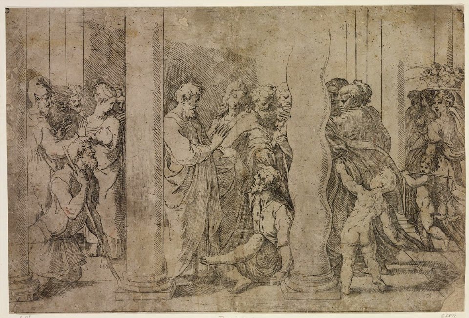 Parmigianino - Saint Peter and Saint John Healing the Cripples at the Gate of the Temple, 6284