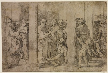 Parmigianino - Saint Peter and Saint John Healing the Cripples at the Gate of the Temple, 6284