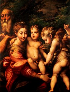 Parmigianino - Rest on the Flight to Egypt - WGA17033. Free illustration for personal and commercial use.