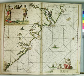 Pas kaart van de zee-custen van Brazilia tusschen Rio Coroipo en Rio Ponica RMG F8159
