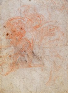 Parmigianino - verso, soldiers for a Resurrection c.1530, RCIN 990537