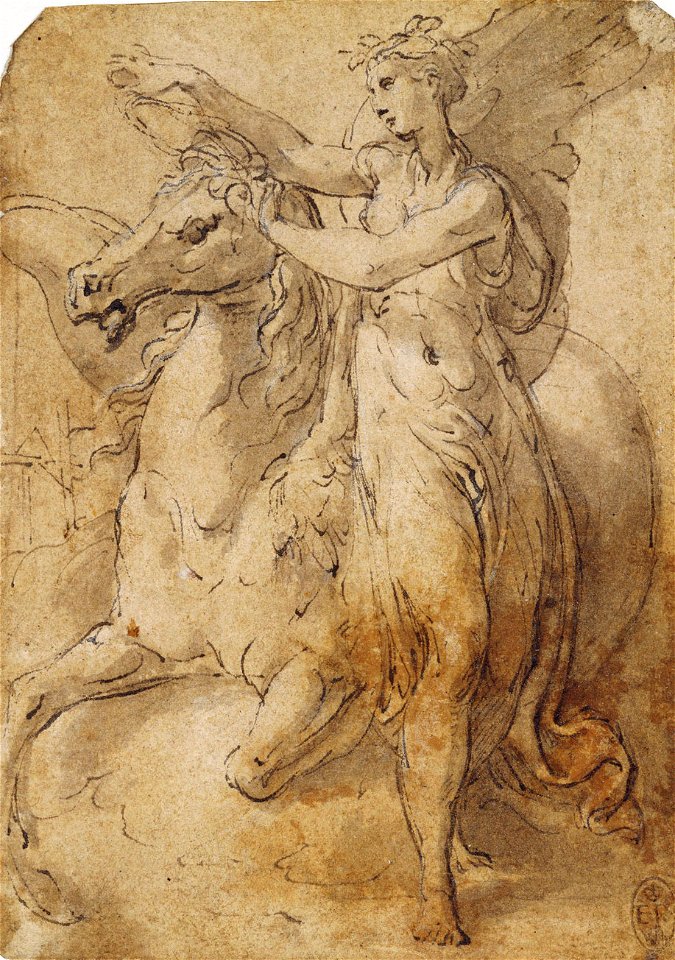 Parmigianino - Saturn and Philyra, RCIN 990564