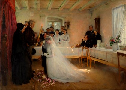 Pascal Dagnan-Bouveret - Blessing of the Young Couple Before Marriage (1880-1881)