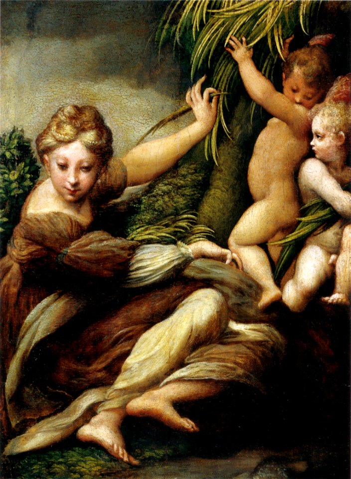 Parmigianino, Santa con due angeli