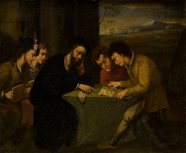 Pasquale de' Rossi - School Teaching, a Teacher with Four Pupils - KMS562 - Statens Museum for Kunst