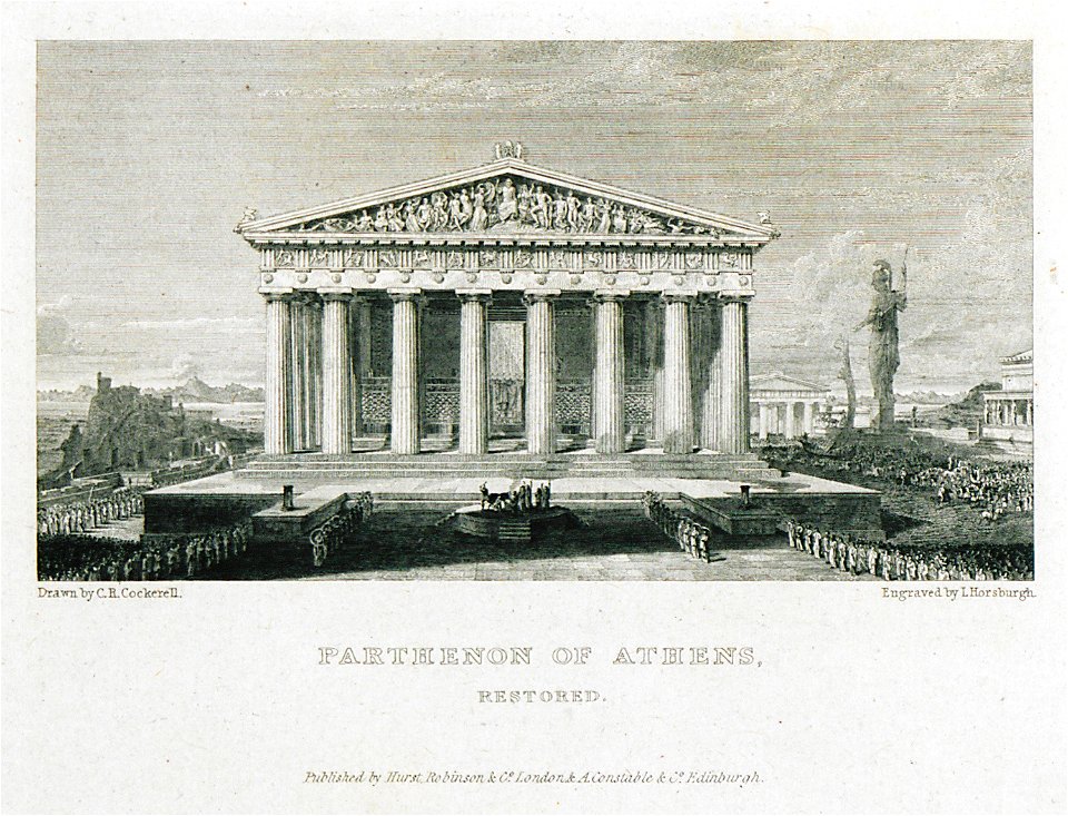 Parthenon of Athens, Restored - Williams Hugh William - 1829