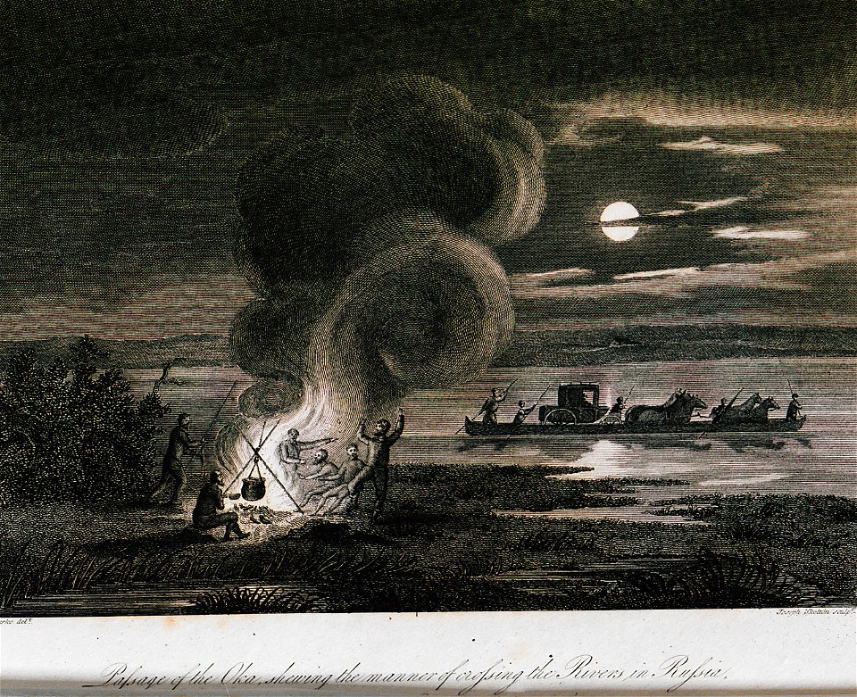 Passage of the Oka, shewing the manner of crossing the Rivers in Russia - Clarke Edward Daniel - 1810