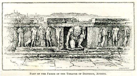 Part of the frieze of the theatre of Dionysus, Athens - Mahaffy John Pentland - 1890