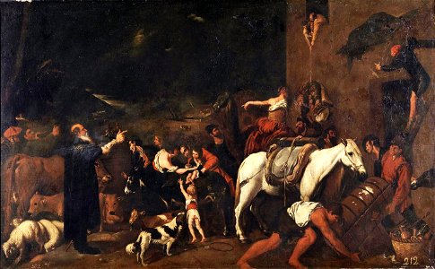 Partida de Jacob con sus rebaños, copia de un original de Pedro de Orrente (Museo del Prado)