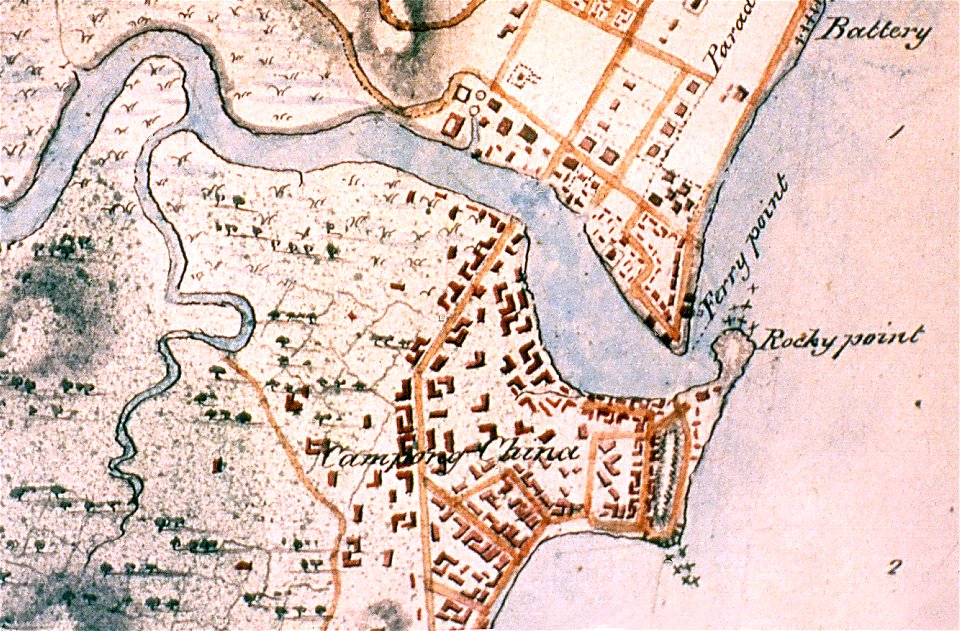 Part of Singapore Island (British Library India Office Records, 1825, detail) - cropped