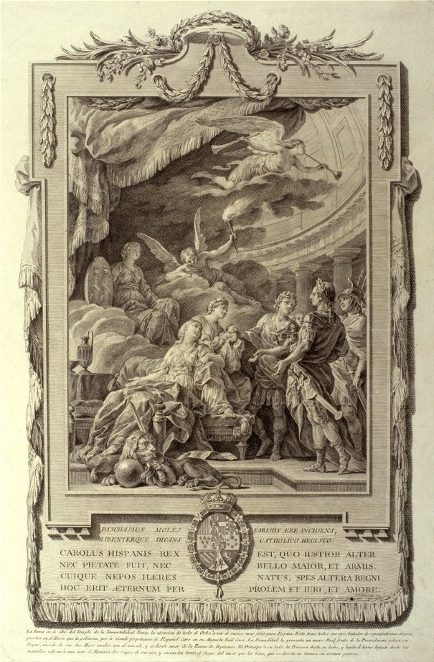Pasqual Pere Moles Corones - Allegory on the Birth of the Infante Carlos Clemente - Google Art Project