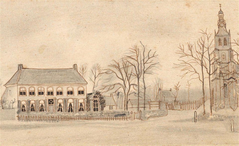 Pastorie en kerk te Etten