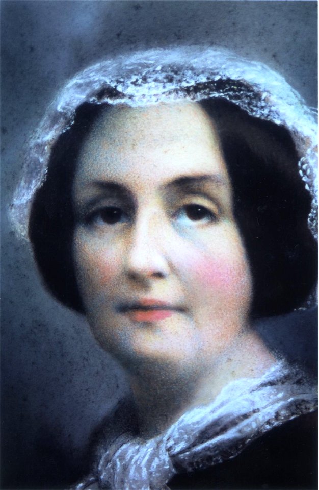 Pastel portrait of Henrietta Emma Helena de Salis (19th century, detail)