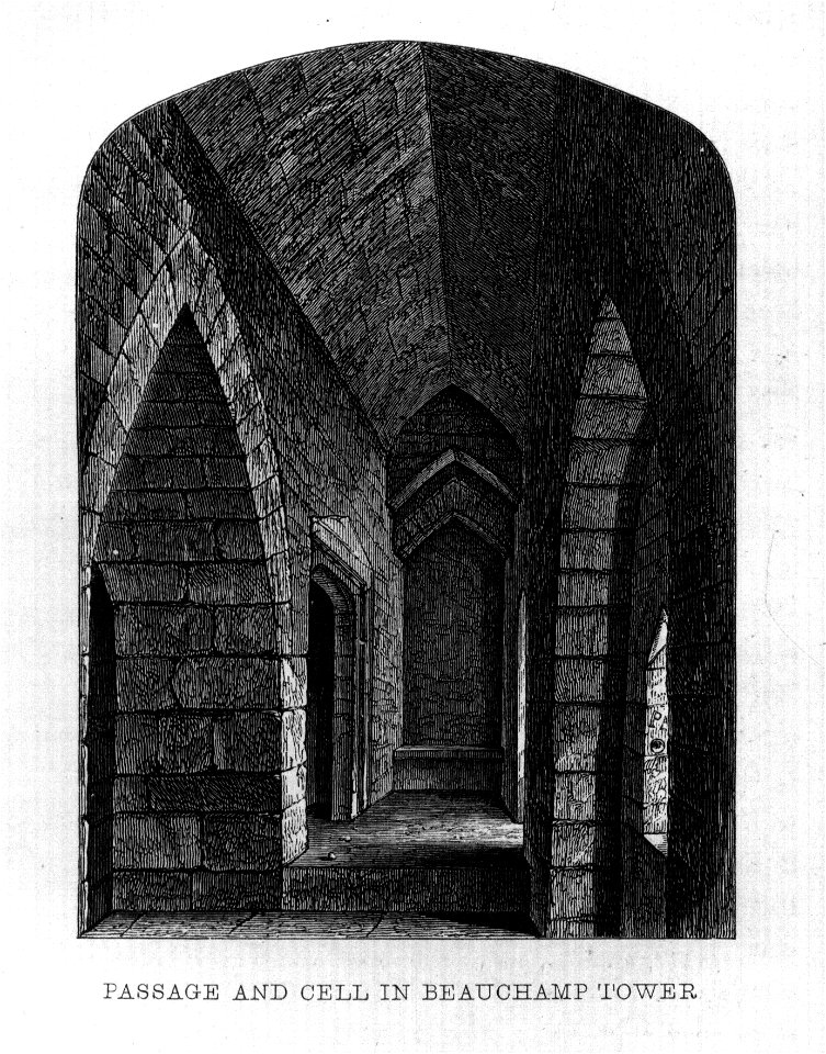 Passage and cell in Beauchamp Tower - Memorials of the Tower of London
