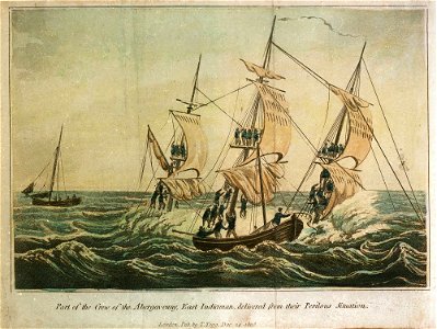Part of the Crew of the Abergavenny East Indiaman, delivered from their Perilous Situation RMG PU6369