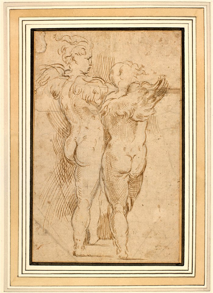Parmigianino - Two winged cupids c.1524-30, RCIN 902309