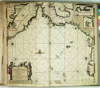 Pas-kaart van Carthagena Tierra Firma Costa Rica ende Honduras RMG F8152