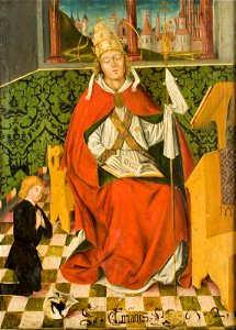 Passauer Maler (^) - Hl. Cyriakus mit Stifter - 4979 - Kunsthistorisches Museum