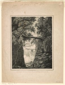 Part of Niagara Falls on the U.S. side of the river, seen from the Canada side - Drawn June 1806 by D. Wadsworth, from nature ; drawn on stone by Wm. R. Browne ; lith. of Pendleton, 9 Wall LCCN2003681602