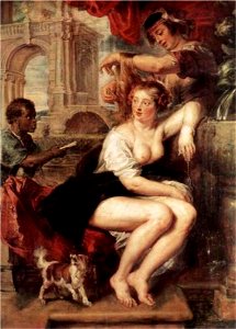 Peter Paul Rubens - Batseba ontvangt koning David's brief (2 Samuel 11, 1-27) - Gal.-Nr. 965 - Staatliche Kunstsammlungen Dresden. Free illustration for personal and commercial use.