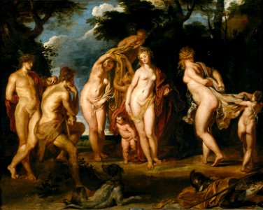 Peter Paul Rubens - The Judgement of Paris, c.1606 (Museo del Prado). Free illustration for personal and commercial use.