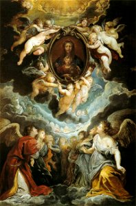 Peter Paul Rubens - The Madonna della Vallicella Adored by Seraphim and Cherubim - WGA20427. Free illustration for personal and commercial use.